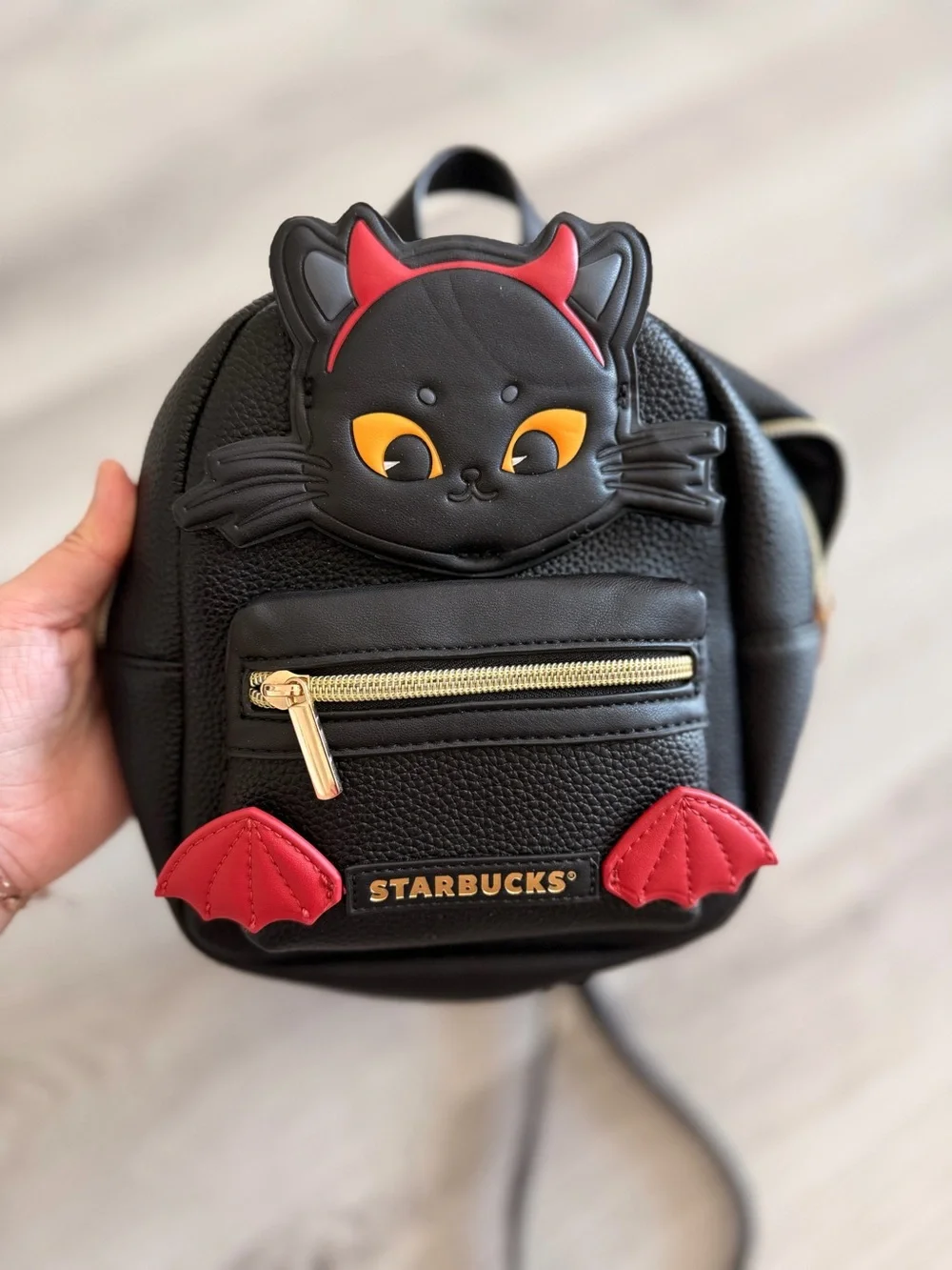 Starbucks Halloween Black Cat Devil Mini Backpack – Spooky Season